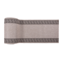 Sisalový PP behúň GREEK - svetlo hnedý / čierny - 100x100 cm