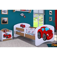 Detská posteľ bez šuplíku 180x90cm RED CAR - buk
