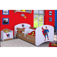 Detská posteľ so zásuvkou 180x90cm SUPERMAN - buk