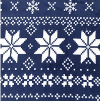 Deka NORDIC 170x200 cm - vianočný vzor - tmavo modrá