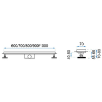 Odtokový sprchový žľab MAXMAX Rea NEO 2v1 PRO - svetlo zlatý zrkadlový - s otočným sifónom