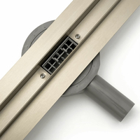 Sprchový žľab maxmax Rea NEO PRO SLIM - svetle zlatý zrkadlový