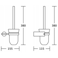 Závesná WC kefa MEXEN ARON - kov/sklo - čierna/rose gold, 7088150-67