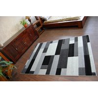 Moderné koberec ČIERNO-STRIEBORNÝ H201-8403 80x470 cm