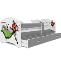 Detská posteľ LUCY so zásuvkou - 140x80 cm - FUTBALISTA