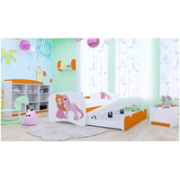 Detská posteľ pre DVA (s výsuvným lôžkom) 200x90 cm - PRINCEZNA A Jednorožec