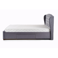 Posteľ z masívu so zásuvkami SABRINA 200x160 cm - čalúnená - zelená