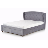 Posteľ z masívu so zásuvkami SABRINA 200x160 cm - čalúnená - zelená