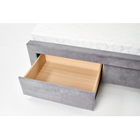 Posteľ z masívu so zásuvkami SABRINA 200x160 cm - čalúnená - zelená