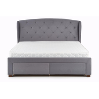 Posteľ z masívu so zásuvkami SABRINA 200x160 cm - čalúnená - zelená