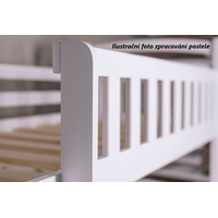 Detská Domčekové postieľka BLANKA so zásuvkou - 140x70 cm - biela / ružová