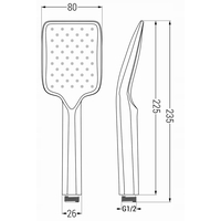 Ručná sprchová hlavica MEXEN R-62 - 1 funkcia - 235x80 mm - zlatá, 79562-50