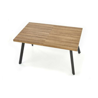 Jedálenský stôl BERLIN - 140 (180) x85x76 cm - rozkladacia - orech medový + čierna