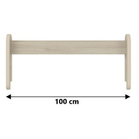 Odnímateľná zábrana k detskej posteli MAX - 1x dlhá + 1x krátka - biela - 153 cm