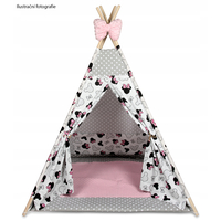 Detský stan TEEPEE (TÍPÍ) MYŠKA MINNIE s doplnkami - šedo/červený
