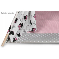 Detský stan TEEPEE (TÍPÍ) MYŠKA MINNIE s doplnkami - šedo/červený