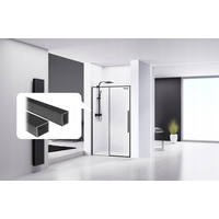 Rozširujúci profilová lišta maxmax Rea k sprchovacím kútom a dverám - čierna