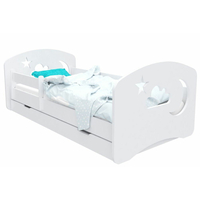 Detská posteľ so zásuvkou 180x90 cm s výrezom NOČNÝ OBLOHA + matrace ZADARMO!