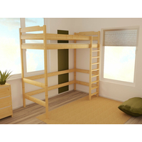 Vyvýšená detská posteľ z MASÍVU 200x80cm - ZP004 - biela