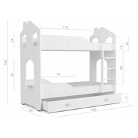 Detská domčeková posteľ so šuplíkom Dominik ZELENÁ - 160x80 cm + 2 ks matrace ZADARMO