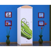 Detská skriňa ZELENÉ AUTO - TYP 4B