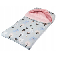Spací vak do kočíka 80x40 cm TheBaby - Jelene na šedom podklade/ružový