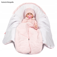 Zavinovačka s kapucňou a nožičkami 90x40 cm TheBaby - ecru biela