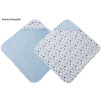 Zavinovačka s kapucňou do autosedačky 90x90 cm TheBaby - JELENE ŠEDÁ/RUŽOVÁ