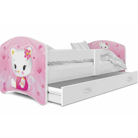 Detská posteľ LUCY so zásuvkou - 140x80 cm - HELLO KITTY
