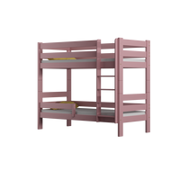 Detská poschodová posteľ z masívu GABI - 160x80 cm - biela so zelenými šuplíkmi + MATRACE