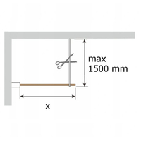 Upevňovacie rameno k sprchovej zástene MAXMAX KIOTO - na 8 mm sklo - GOLD