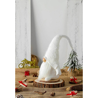Vianočný škriatok 50 cm - biely