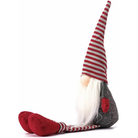 Vianočný škriatok 60 cm - šedý s nohami