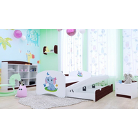 Detská posteľ pre DVOCH (s výsuvným lôžkom) 160x80 cm - SLON A MOTÝLCI