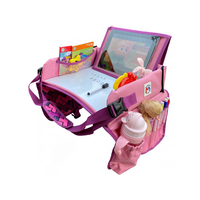 Detský multifunkčný cestovný stolček s kresliacou tabuľou - ružový