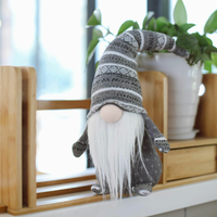 Vianočný škriatok 49 cm - škandinávsky - šedý