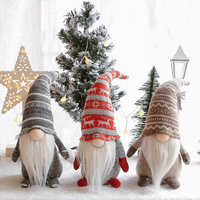 Vianočný škriatok 49 cm - škandinávsky - šedý