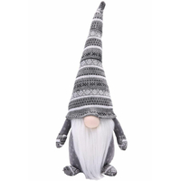 Vianočný škriatok 49 cm - škandinávsky - šedý