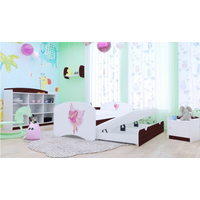 Detská posteľ pre DVOCH (s výsuvným lôžkom) 160x80 cm - VÍLA A SRDIEČKO