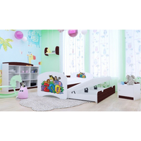 Detská posteľ pre DVOCH (s výsuvným lôžkom) 200x90 cm - ZOO