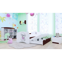 Detská posteľ pre DVOCH (s výsuvným lôžkom) 200x90 cm - VESELÝ PSÍK