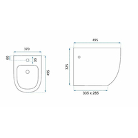 Závesný bidet MAXMAX Rea CARLO mini - čierne matné