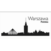 Samolepky na stenu MESTA color - WARSZAWA - čierna