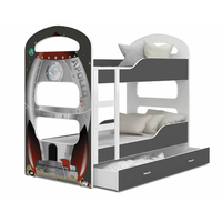 Detská poschodová posteľ Dominik Q - 160x80 cm - RAKETA