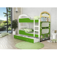 Detská poschodová posteľ Dominik Q - 190x80 cm - hippies