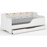 Detská posteľ LOLA - DINOSAURI 160x80 cm - grafika na bočnici