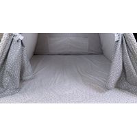 Detský stan TEEPEE (TÝPIE) STARS s doplnkami - šedý/biely