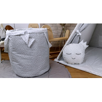 Detský stan TEEPEE (TÝPIE) STARS s doplnkami - šedý/biely