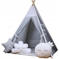 Detský stan TEEPEE (TÝPIE) STARS s doplnkami - šedý/biely