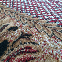 Kusový koberec ALPHA Flower - hnedý/červený